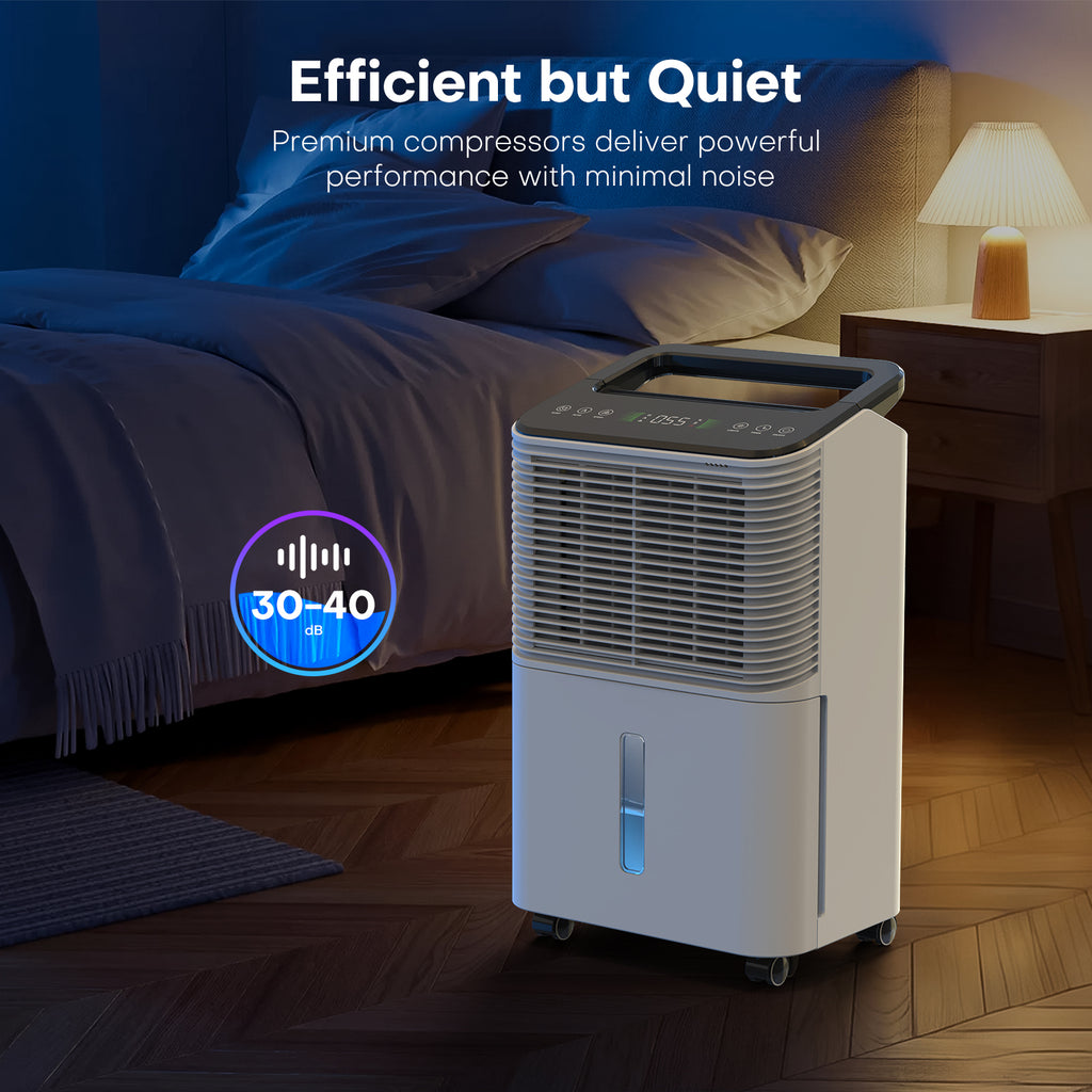 CONOPUPlus 16L/Day Ultra-Quiet Dehumidifier for Bedroom, Intelligent Central Control, Auto Mode, Humidity Indicator Light, 24H Timer, Laundry Drying, Effective & Powerful Home Dehumidifiers