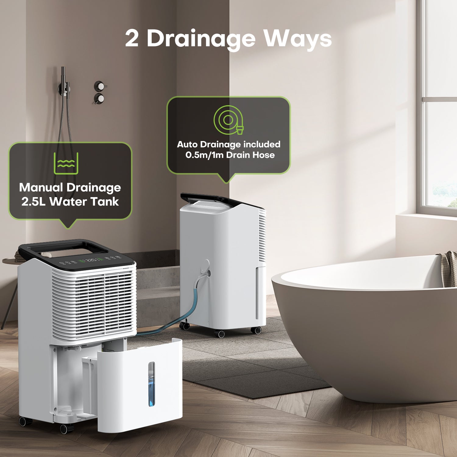 CONOPUPlus 16L/Day Ultra-Quiet Dehumidifier for Bedroom, Intelligent Central Control, Auto Mode, Humidity Indicator Light, 24H Timer, Laundry Drying, Effective & Powerful Home Dehumidifiers