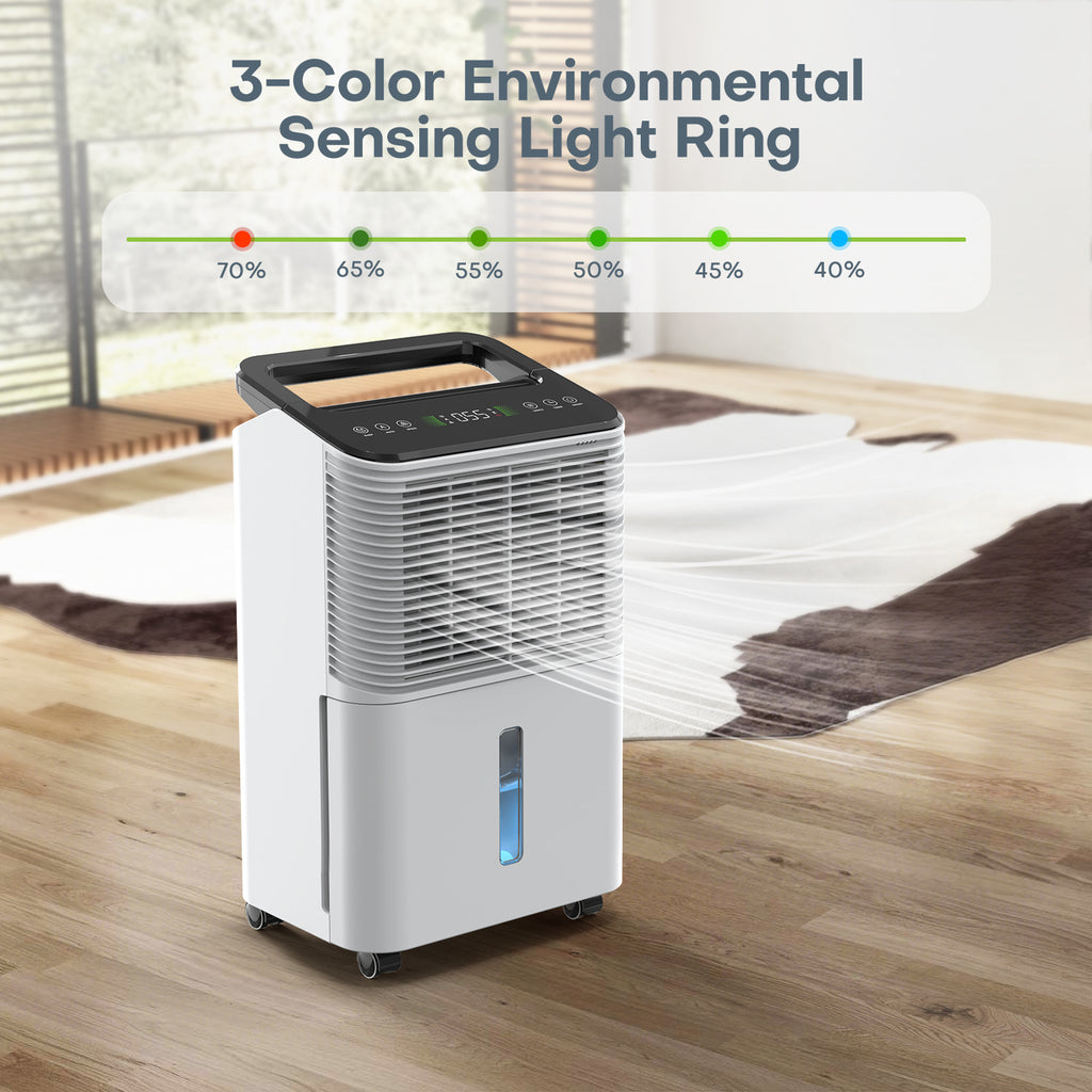 CONOPUPlus 16L/Day Ultra-Quiet Dehumidifier for Bedroom, Intelligent Central Control, Auto Mode, Humidity Indicator Light, 24H Timer, Laundry Drying, Effective & Powerful Home Dehumidifiers
