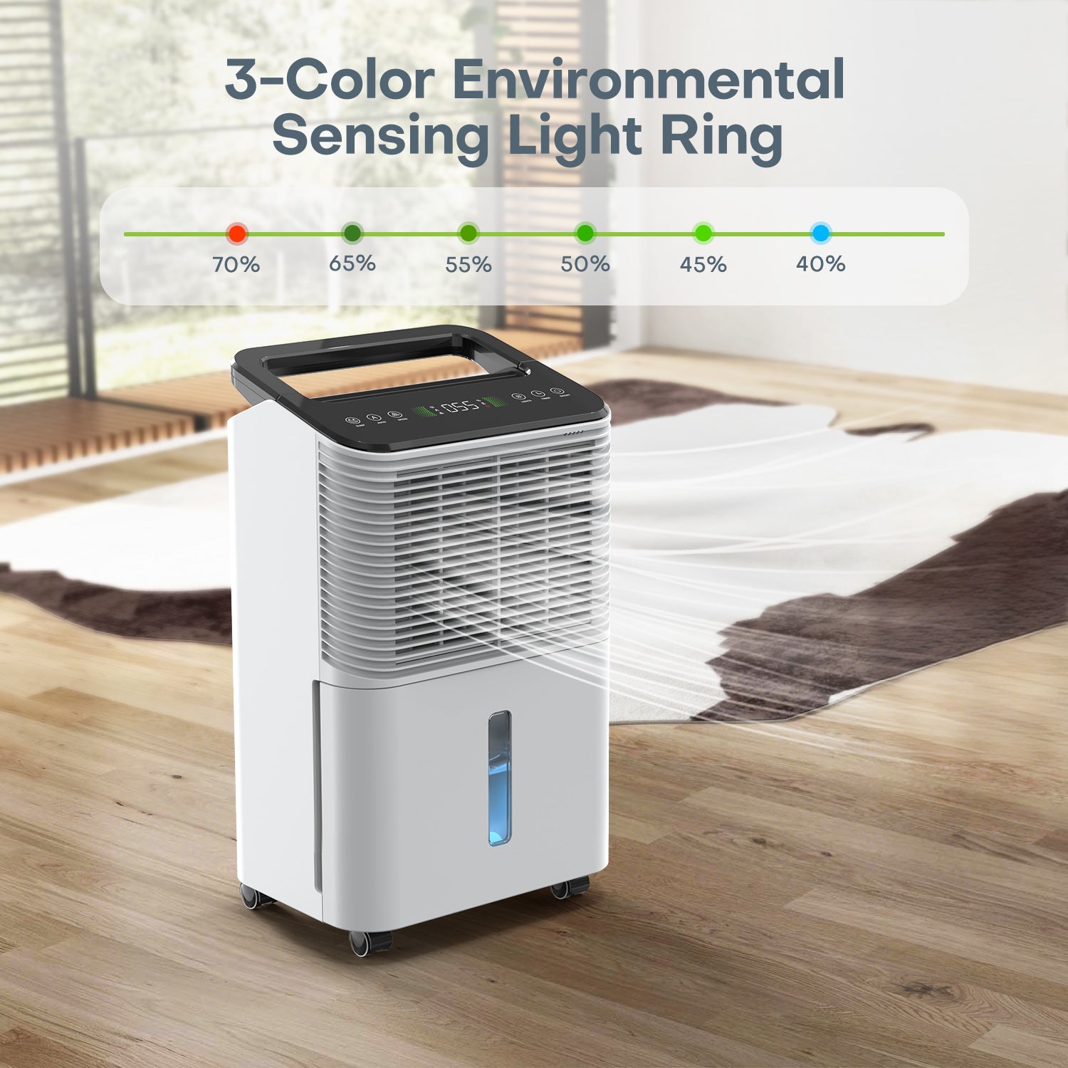 CONOPUPlus 16L/Day Ultra-Quiet Dehumidifier for Bedroom, Intelligent Central Control, Auto Mode, Humidity Indicator Light, 24H Timer, Laundry Drying, Effective & Powerful Home Dehumidifiers