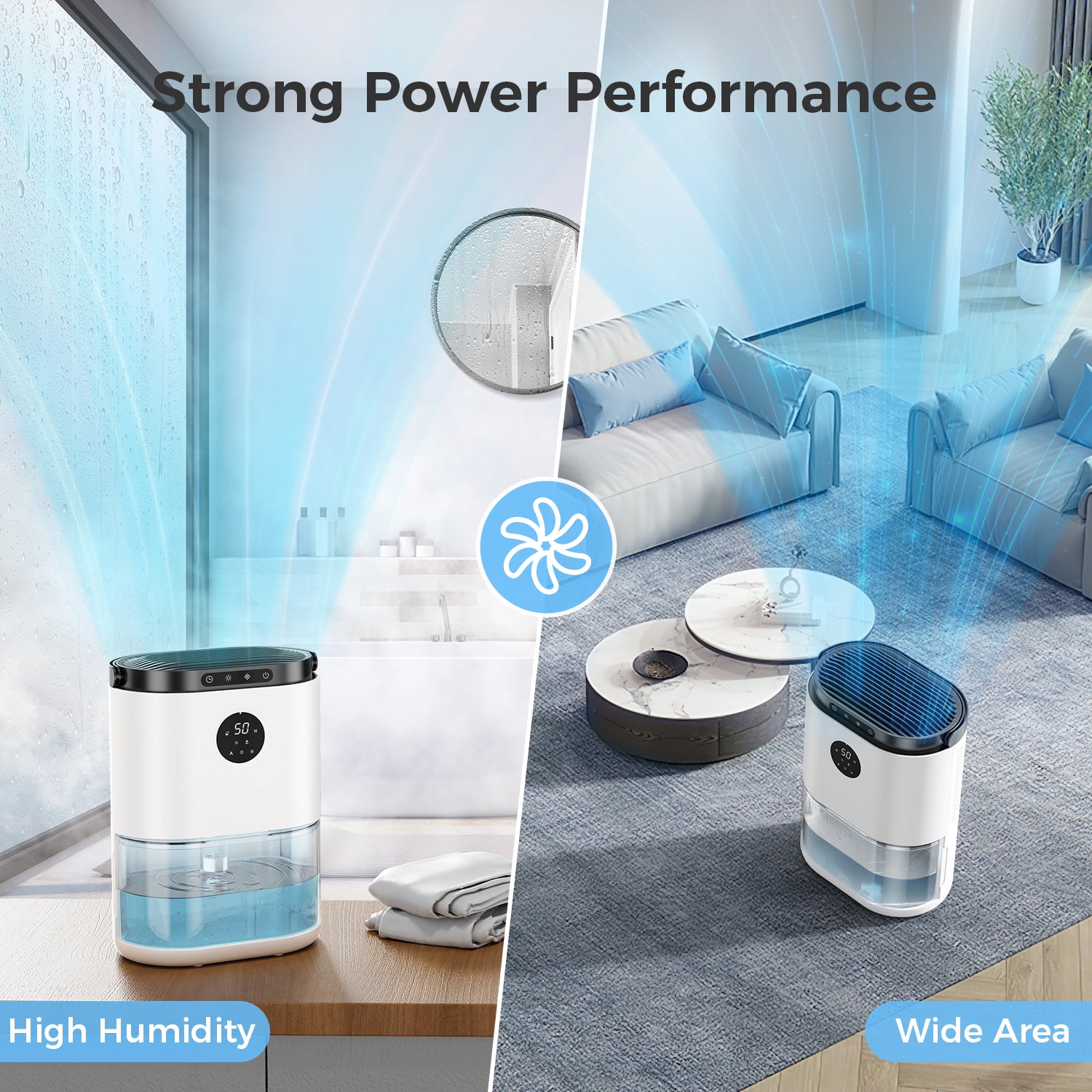 CONOPUPlus Dehumidifier 2300ML, Dehumidifiers for Home with Auto Humidity Sensor & Display, 48H Timer, 7 Color Lights, Auto Defrost, Sleep Mode, Portable Dehumidifier for Bedroom, Bathroom, Wardrobe