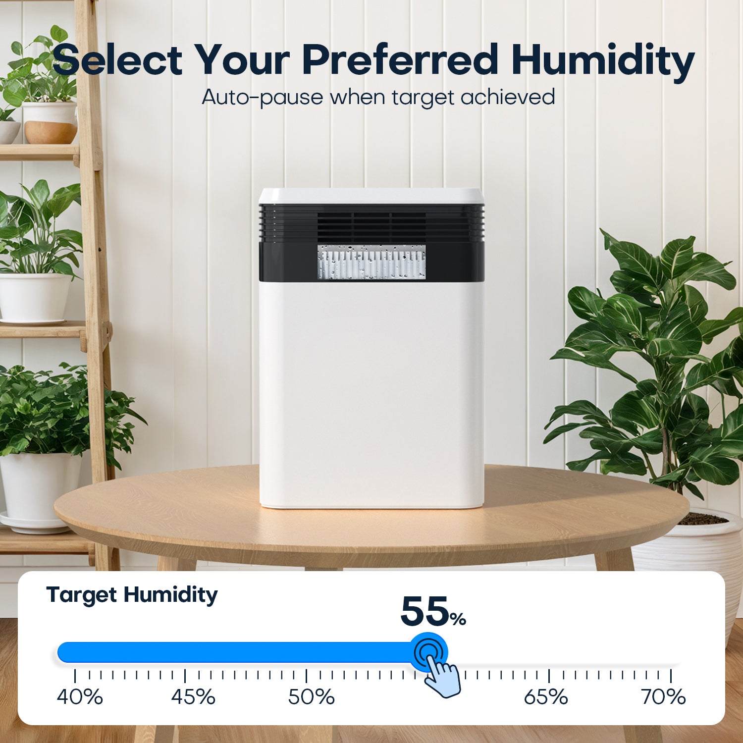 CONOPUPlus Dehumidifier 3L, 1700ml/Day High-Efficiency Dehumidifiers for Home up to 30m², Quad-Core Semiconductor Tech, Real-Time Humidity Display, Auto Defrost, Timer, 33dB Dehumidifier for Bedroom