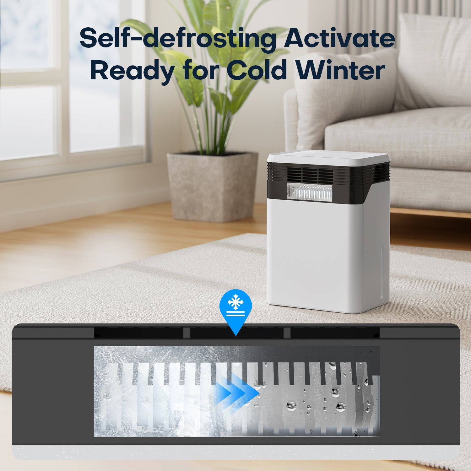 CONOPUPlus Dehumidifier 3L, 1700ml/Day High-Efficiency Dehumidifiers for Home up to 30m², Quad-Core Semiconductor Tech, Real-Time Humidity Display, Auto Defrost, Timer, 33dB Dehumidifier for Bedroom