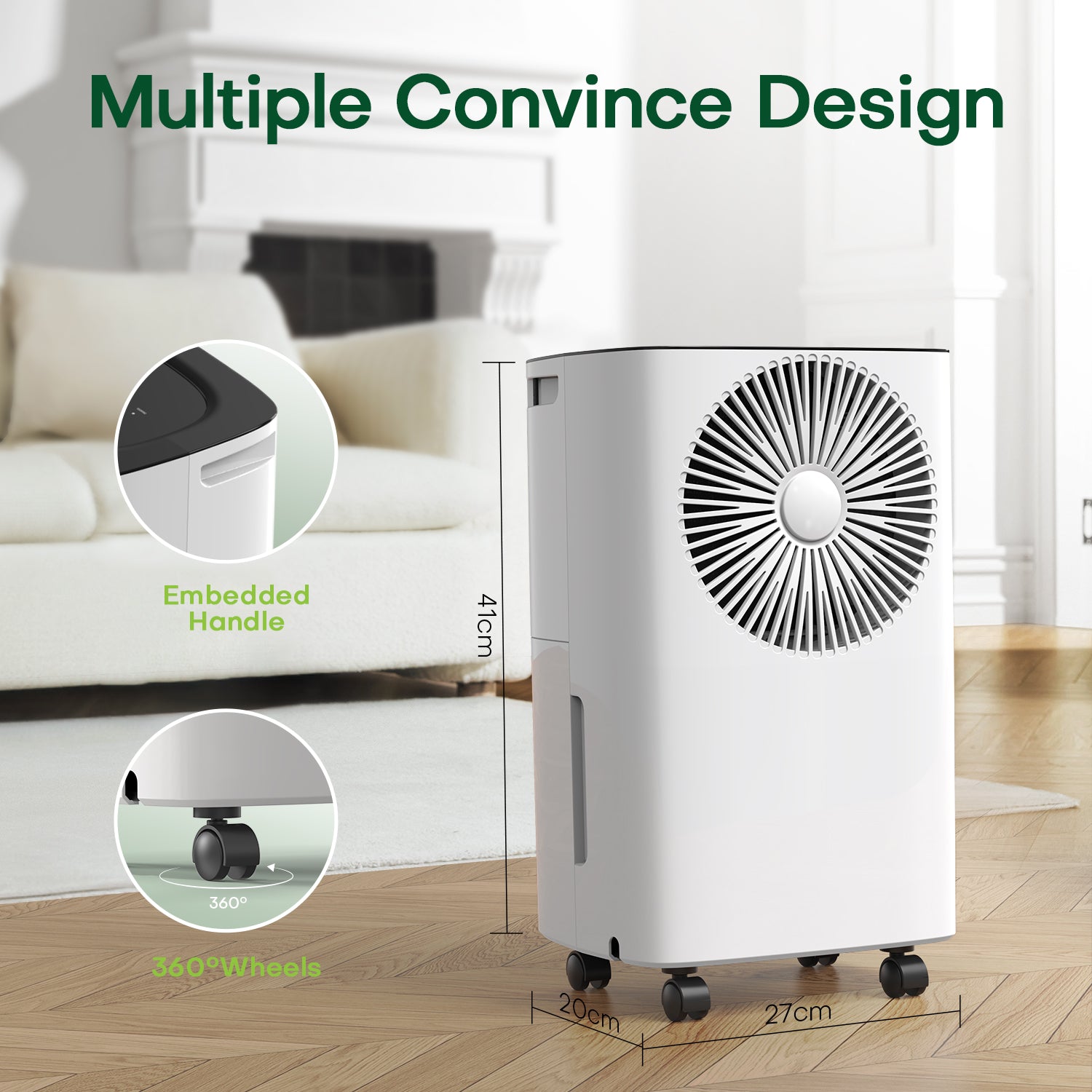 CONOPUPlus 12L/Day Dehumidifier, Auto Humidity Control, 24H Timer & Clothes Drying Mode, Energy-Efficient Dehumidifiers for Home, Ideal for Apartments, Basements, Laundry Rooms
